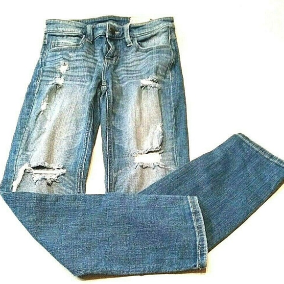 Cosmic Blue Love Denim - Cosmic Blue Love Women's Jeans Size 26 Ripped Torn